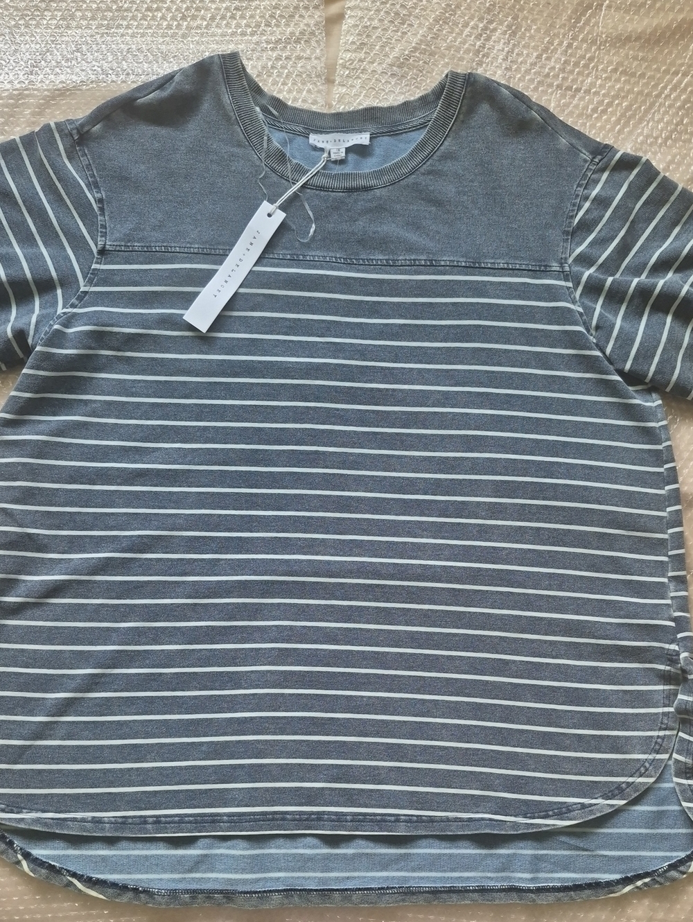 NWT! Jane And Delancey Striped Plus Size French Terry Shirt